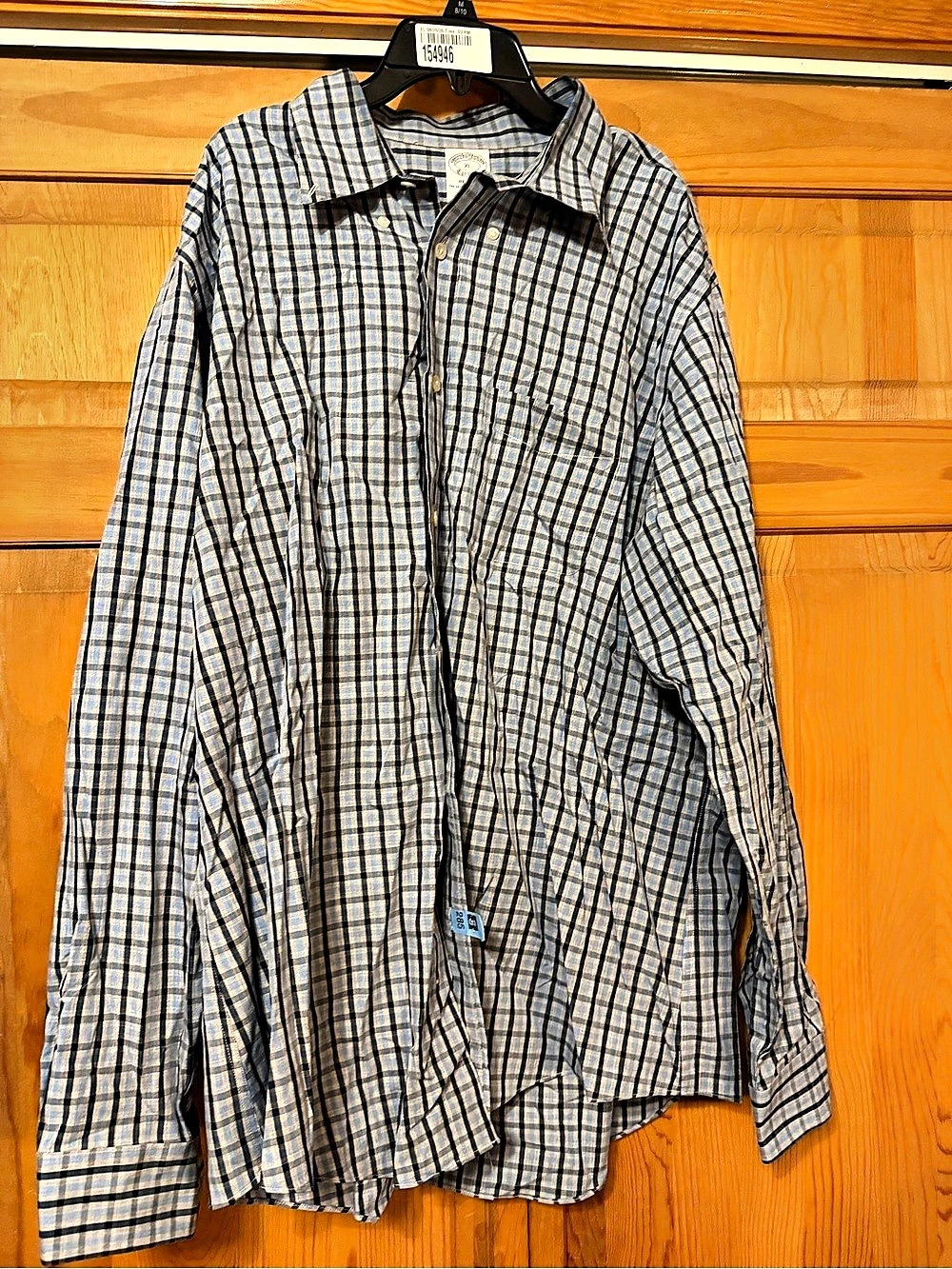 Original Penguin Regent Plaid Cotton Shirt Blue & Gray XL